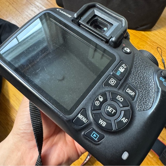 Cannon T5 Rebel DSLR with 55mm Fixed Lens, Accessories, Case, Batteries - Picture 6 of 13